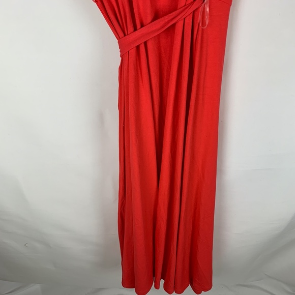 Wrap-Front Dolman-Sleeve Midi Dress - Picture 12 of 13